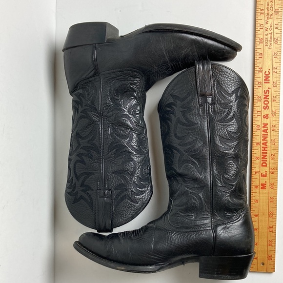 Ariat Heritage R Toe Western Boots Black Size 10 D Cowboy Yellowstone Horse - Picture 14 of 16